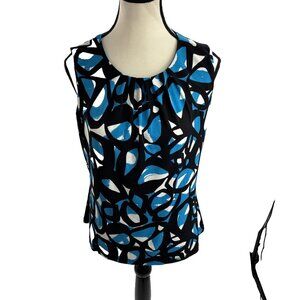 Calvin Klein Top Womens M Sleeveless Abstract Print Scoop Neck Blouse
